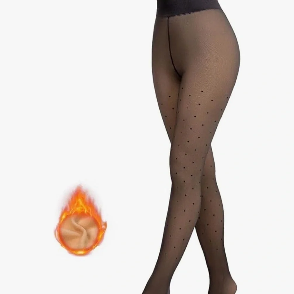 Klash Beauty winter tights heart design thermopanty size small